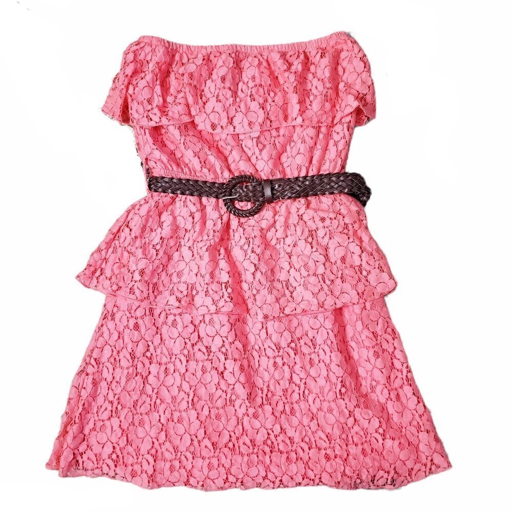 Rue 21 Strapless Tube Mini Dress Y2K Coquette Summer Party Size Small